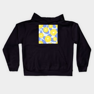 Fresh summer pattern with lemon slices Kids Hoodie